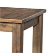 Flint Side End Table- Dark Brown Mahogany Wood Frame- 22 Inch Square