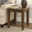 Flint Side End Table- Dark Brown Mahogany Wood Frame- 22 Inch Square