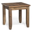 Flint Side End Table- Dark Brown Mahogany Wood Frame- 22 Inch Square