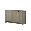 Nena Console Table with 3 Shelves and 2 Cabinet Doors- Gray Wood