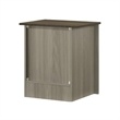 Nena End Table with Cabinet Door- Brown Wood Top- Oak Gray 22 Inch