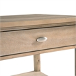 Neka Side End Table- Drawer Shelf- Brown Wood and Veneer- 24 Inch