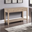 Neka Sofa Console Table- Farmhouse Natural Brown Wood Veneer- 48 Inch