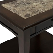 Side End Table- Drawer and Shelf- Classic Cherry Brown Finish- 26 Inch