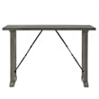 Anab Counter Height Table- Rectangular Gray Wood and Turnbuckle Base