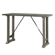 Anab Counter Height Table- Rectangular Gray Wood and Turnbuckle Base