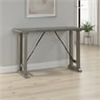 Anab Counter Height Table- Rectangular Gray Wood and Turnbuckle Base