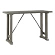 Anab Counter Height Table- Rectangular Gray Wood and Turnbuckle Base