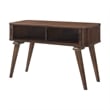 Manny Sofa Console Table- 2 Tambour Doors- Walnut Brown 48 Inch
