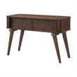 Manny Sofa Console Table- 2 Tambour Doors- Walnut Brown 48 Inch