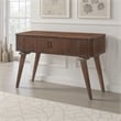 Manny Sofa Console Table- 2 Tambour Doors- Walnut Brown 48 Inch