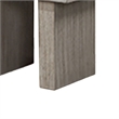 Lezy Side End Table- 22 Inch- Gray Oak Wood Top- Double Pedestal Base