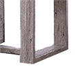 Knic Side End Table- 24 Inch- Gray Square Wood Top- Double Pedestal