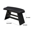 Elsaa 31 Inch Bar Height Bench- Black Faux Leather Upholstery- Solid Wood