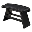 Elsaa 31 Inch Bar Height Bench- Black Faux Leather Upholstery- Solid Wood