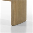 Meni 51 Inch Wide Dining Bench- Panel Legs- Oak Brown Solid Wood