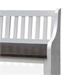 Orso Bench- Slat Back Design- White- Brown Mahogany and Mindi- 64 Inch
