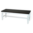 Orso Bench- Off White- Dark Brown Mahogany and Mindi Wood- 52 Inch