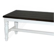Orso Bench- Off White- Dark Brown Mahogany and Mindi Wood- 52 Inch