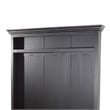 Kota Foyer Coat Rack Entry Hall Tree w Storage Bench- Black 85 Inch