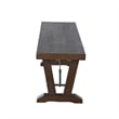 Flint Dining Bench with Turnbuckles- 70 Inch Dark Brown Mahogany Wood