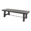 Rena Dining Bench- Turnbuckle Accent- 64 Inch Black Mahogany Wood