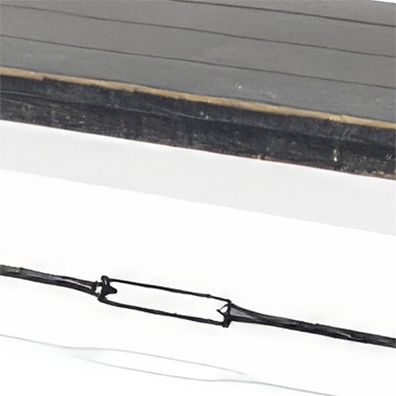 Rena Dining Bench- Turnbuckle Accent- 64 Inch Black Mahogany Wood