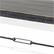 Rena Dining Bench- Turnbuckle Accent- 64 Inch Black Mahogany Wood