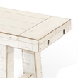Rena Dining Bench- Turnbuckle Accent- 64 Inch White Mahogany Wood