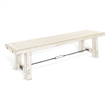 Rena Dining Bench- Turnbuckle Accent- 64 Inch White Mahogany Wood