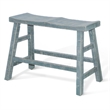 Rena Counter Height Bench- 33 Inch Seagrass Green Mahogany Wood Frame