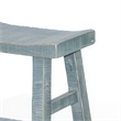 Rena Counter Height Bench- 33 Inch Seagrass Green Mahogany Wood Frame