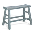 Rena Counter Height Bench- 33 Inch Seagrass Green Mahogany Wood Frame