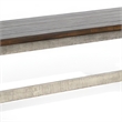 Camie Side Dining Bench- Plank Dark Brown Gray Mahogany Wood 48 Inch