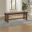 Rick Dining Bench- 52 Inch Transitional Natural Brown Rubberwood