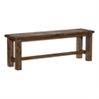 Rick Dining Bench- 52 Inch Transitional Natural Brown Rubberwood