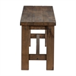 Rick Dining Bench- 52 Inch Transitional Natural Brown Rubberwood