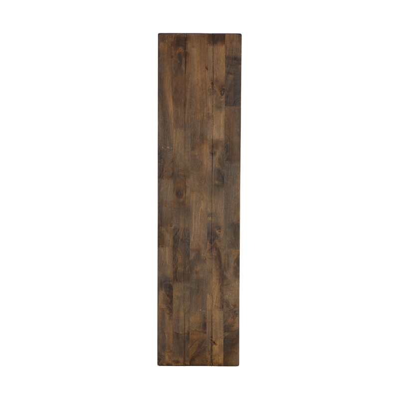 Rick Dining Bench- 52 Inch Transitional Natural Brown Rubberwood
