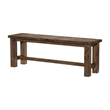 Rick Dining Bench- 52 Inch Transitional Natural Brown Rubberwood
