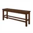 Lsy Counter Height Dining Bench- 64 Inch Dark Brown Wood Frame
