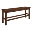 Lsy Counter Height Dining Bench- 64 Inch Dark Brown Wood Frame