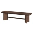 Bloi Dining Bench- X Shaped Trestle Base- 59 Inch- Brown Wood Frame
