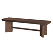 Bloi Dining Bench- X Shaped Trestle Base- 59 Inch- Brown Wood Frame