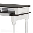 Orso Console Table- 76 Inch Rectangular Brown Top- White Mahogany