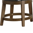 Bara 20 Inch Swivel Dining Stool- Green Round Faux Leather- Set of 2