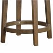 Bara 25 Inch Swivel Counter Stool Gray Round Faux Leather- Brown- Set of 2