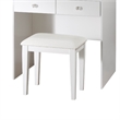Hudi Makeup Vanity and Stool Set- 10 Lights- USB Power Outlet- White