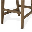 Yael Barstool Chair- Set of 2- Ladderback- Black Microfiber- Taupe Mahogany Wood