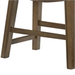 Miel 20 Inch Dining Stool- Green Faux Leather- Brown Solid Wood- Nailheads