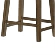 Miel 26 Inch Counter Height Stool- Gray Faux Leather Seat- Brown Solid Wood